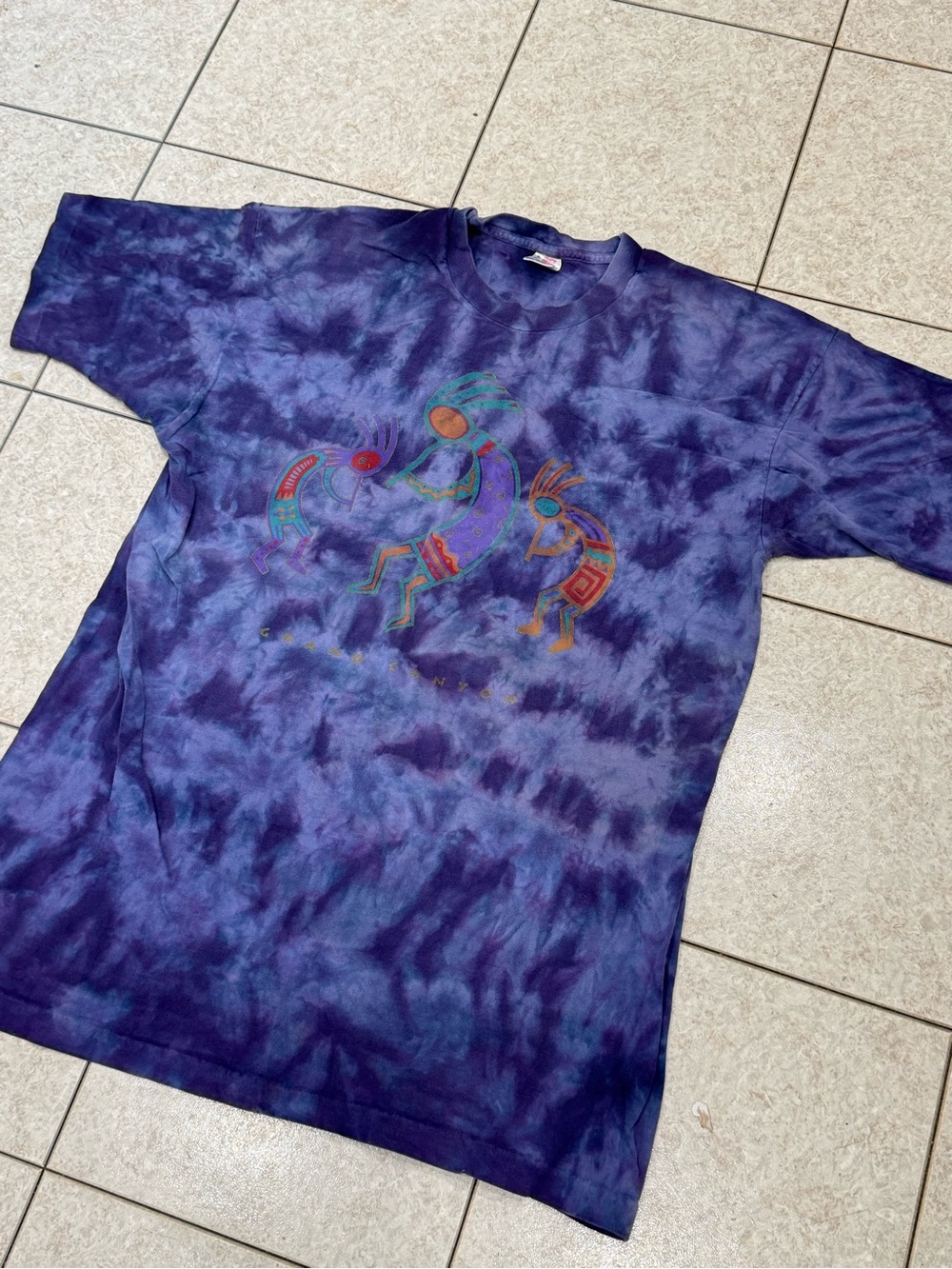 Vintage Fruit of the Loom tie-dye tribal Grand Canyon T-shirt